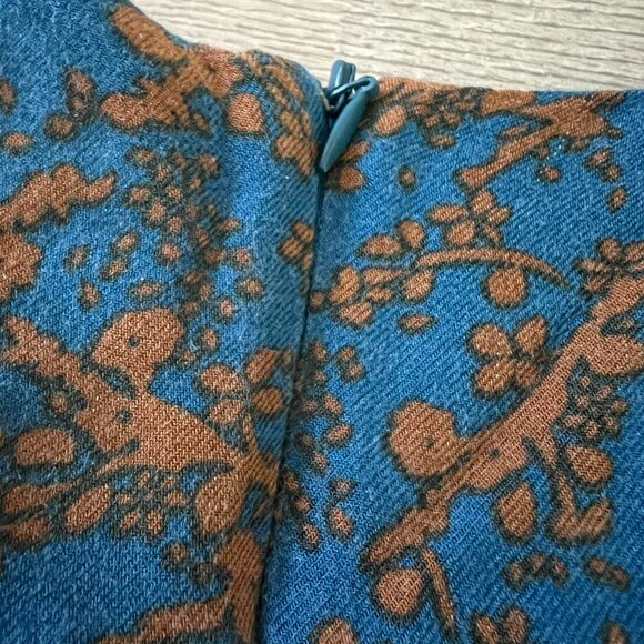 Monsoon Girls Long Sleeve Floral Pattern Dress Blue and Pink 2-3yrs - Picture 6 of 7